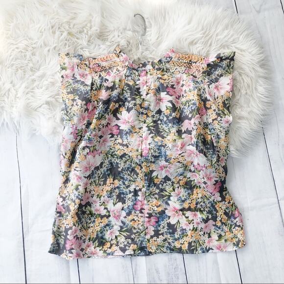 Anthropologie Women's‎ Ranna Gill Emmalyn Floral Embroidered Blouse Size Medium - Picture 4 of 5